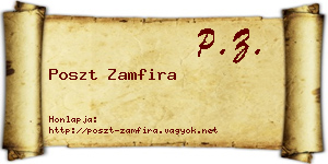 Poszt Zamfira névjegykártya